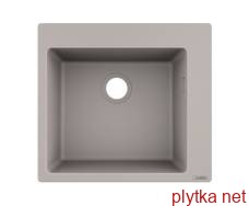 s510-f450 мойка для кухни, встроенная, размеры выреза: 54*49см, из материала silicatec, цвет светлый серый