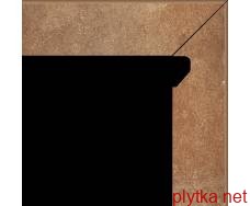 Керамічна плитка Клінкерна плитка SCANDIANO ROSSO 8.1x30 (цоколь: 2 елементи/правий) 0x0x0