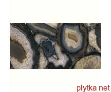 Керамическая плитка Плитка Клинкер Плитка 162*324 Level Marmi Agate Black B Full Lap Mesh-Mounted 12 Mm Elx3 0x0x0