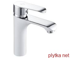 fly single lever washbasin mixer with nut, chrome / white, 35 mm