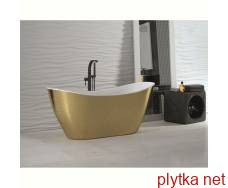 Ванна акриловая VIYA GLAM, цвет золотой ретро 160х70 с сифоном клик-клак