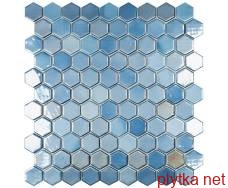 Керамическая плитка Мозаика 31,5*31,5 Lux Dark Blue Hex 6004H 0x0x0