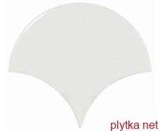 Керамическая плитка Scale Fan White белый 106x120x0 глянцевая