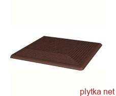 Керамічна плитка Клінкерна плитка NATURAL BROWN DURO 30х30 (кутова сходинка) 0x0x0