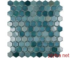 Керамическая плитка Мозаика 31,5*31,5 Lux Green Hex 6003H 0x0x0