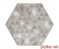 Керамическая плитка Urban Hexagon Forest Silver 23615 серый 292x254x0 матовая