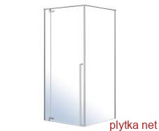 VACLAV душова кабіна 90*90*200см квадратна ліва, розпашні двері, скло прозоре 8 мм з Easy clean покритям, без піддону