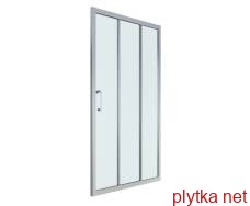 lexo дверь 90*195см трехсекционная раздвижная, профиль хром, прозрачное стекло 6мм