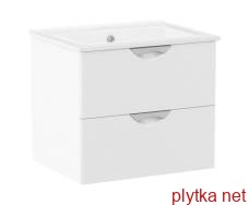 NOVA VLNA комплект меблів 60см, білий: тумба підвісна, 2 ящика + умивальник накладний