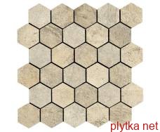 Керамограніт Керамічна плитка Мозаїка JUNGLE STONE DESERT NAT RET 28х29 (шестигранник) M303 (154314)(плитка для підлоги та стін) 0x0x0