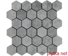 Керамогранит Керамическая плитка Мозаика JUNGLE STONE SILVER NAT RET 28х29 (шестигранник) M303 (154311) (плитка для пола и стен) 0x0x0