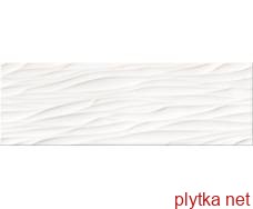 Керамическая плитка STRUCTURE PATTERN WHITE WAVE STRUCTURE 25х75 (плитка настенная) 0x0x0