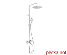 SISTEMA E система душова (термостат для ванни, верхній душ 244 мм ABS коло, ручний душ 120 мм 3 режими, шланг 160 см), cromo	