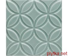 Керамічна плитка ADNE4147 NERI RELIEVE BOTANICAL SEA GREEN 15x15 (плитка настінна, декор) 0x0x0