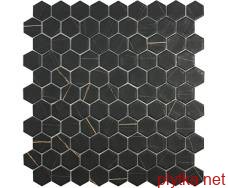 Керамічна плитка Мозаїка Supreme Sahara Hex 315х315 чорний 315x315x0 матова