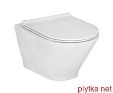teo rimless toilet wall-hung, with seat slim, with soft-release system