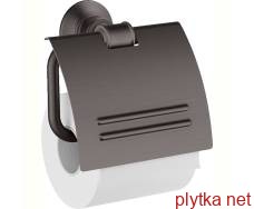 Держатель туалетной бумаги настенный с крышкой Axor Montreux, Brushed Black Chrome 42036340