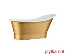 Ванна акрилова GLORIA GLAM золота 160х68 з сифоном клік-клак