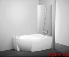 Штора для ванны CVSK1 Rosa 160/170 R Transparent полированный алюминий 7QRS0C00Y1