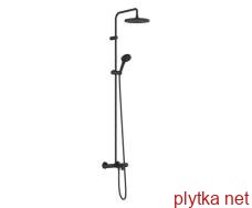 VERNIS BLEND душова система Showerpipe 240 з термостатом для ванни, 1jet, чорний матовий	