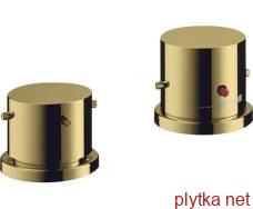 Термостат для двух потребителей Axor на край ванны на два отверстия Polished Gold Optic (10480990)