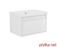 LABE комплект мебели 65см, белый: тумба подвесная, 1 ящик + умывальник накладной арт i110301