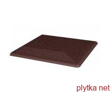 Керамическая плитка Ступенька угловая Natural Brown STR 30x30 код 4689 Ceramika Paradyz 0x0x0