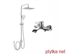 IMPRESE душовий набір, змішувач для ванни VYSKOV, душова система без змішувача BILA DESNE (10340+T-00301SQ), хром