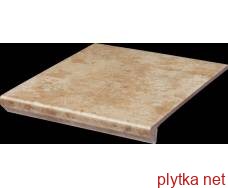 Керамічна плитка Клінкерна плитка ILARIO BEIGE 30х33 (сходинка з капіносом) 0x0x0