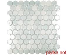 Керамическая плитка Мозаика 31,5*31,5 Lux White Hex 6000H 0x0x0