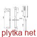 NK Душовий комплект (душова рейка з тримачем + ручний душ COTA + шланг 175 см) чорний (100213255)