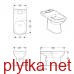 selnova square toilet floor-standing rimfree, funnel-shaped, rectangular, for exposed cistern, semi-closed form